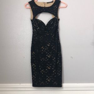 Black lace dress